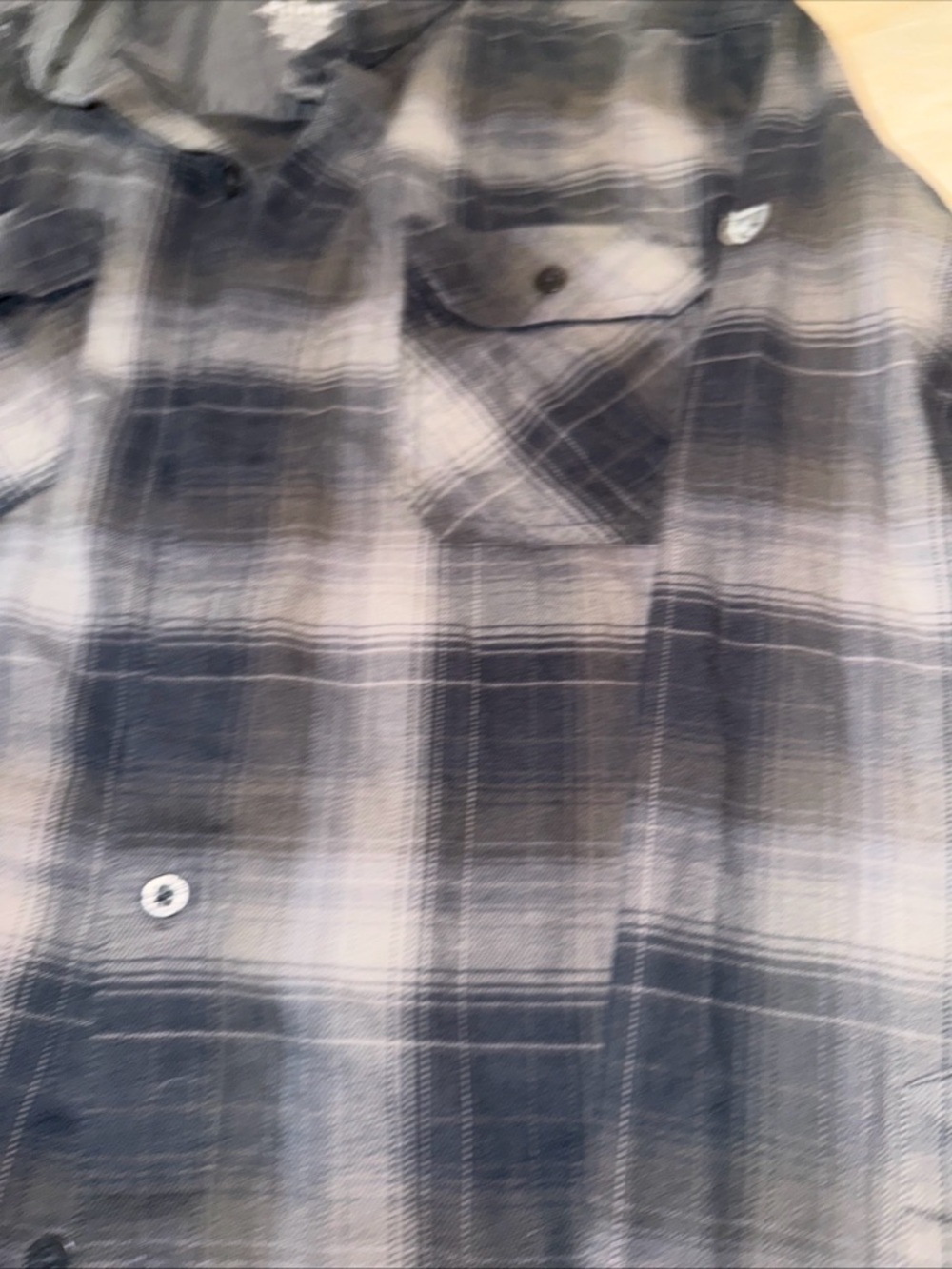 Kuhl Men's Black and Gray Plaid Dillingr Flannel Shirt, Size Medium - Picture 4 of 6